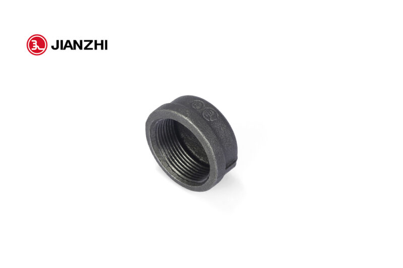 Black Iron Cap Fittings Round