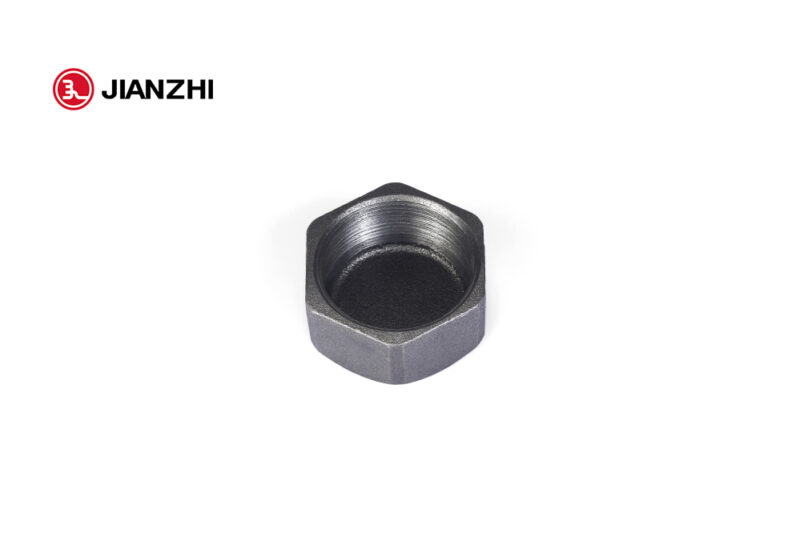 Black Malleable Iron Hexagon Cap