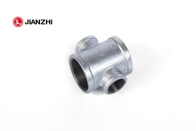 Galvanized Cross Reduce | 4 way galvanized pipe fitting
