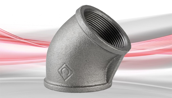 45 degree black pipe fittings