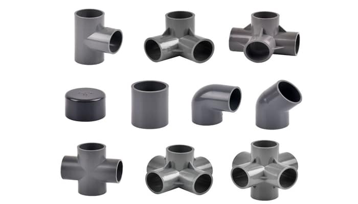 5 way black pipe fitting
