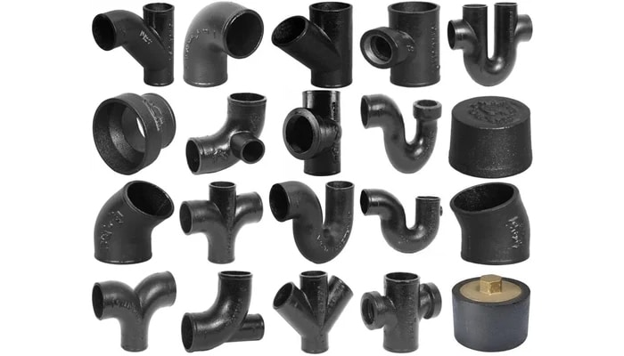black pipe fitting vs cast iron pipe fitting