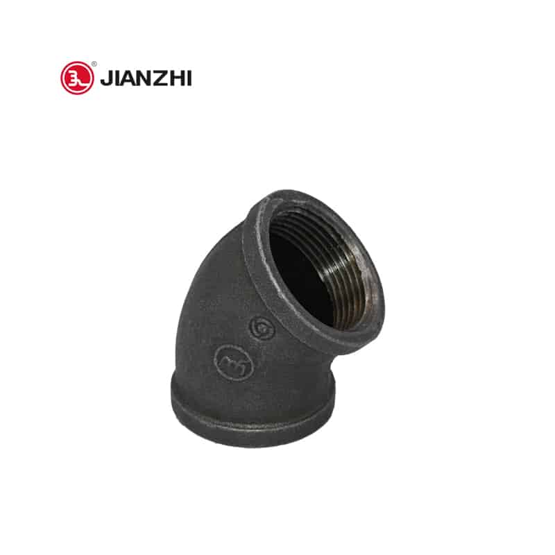 45 Degree Black Iron Elbow Fitting