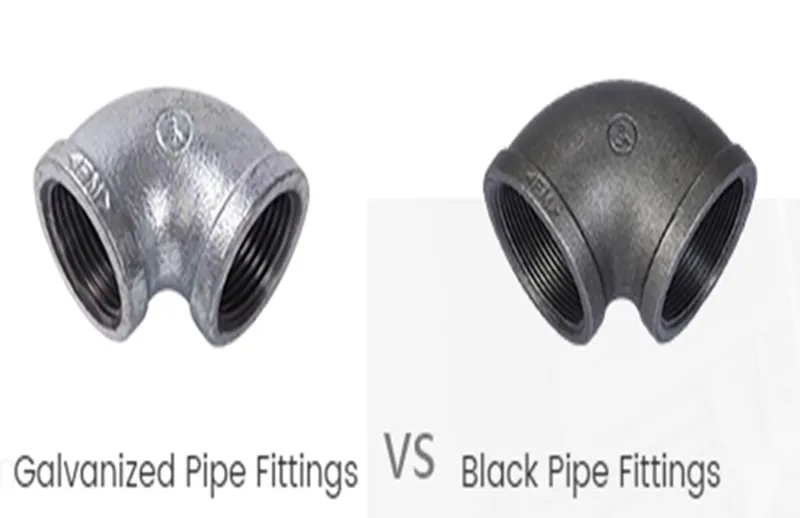 Black vs Galvanized Malleable Iron Pipe Fittings